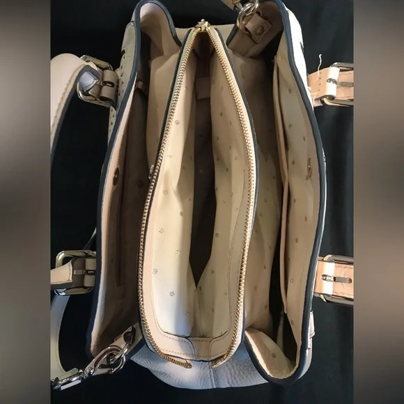 SALE❣️ Kate Spade Cream Laser Cut Leather Satchel - Picture 6 of 9